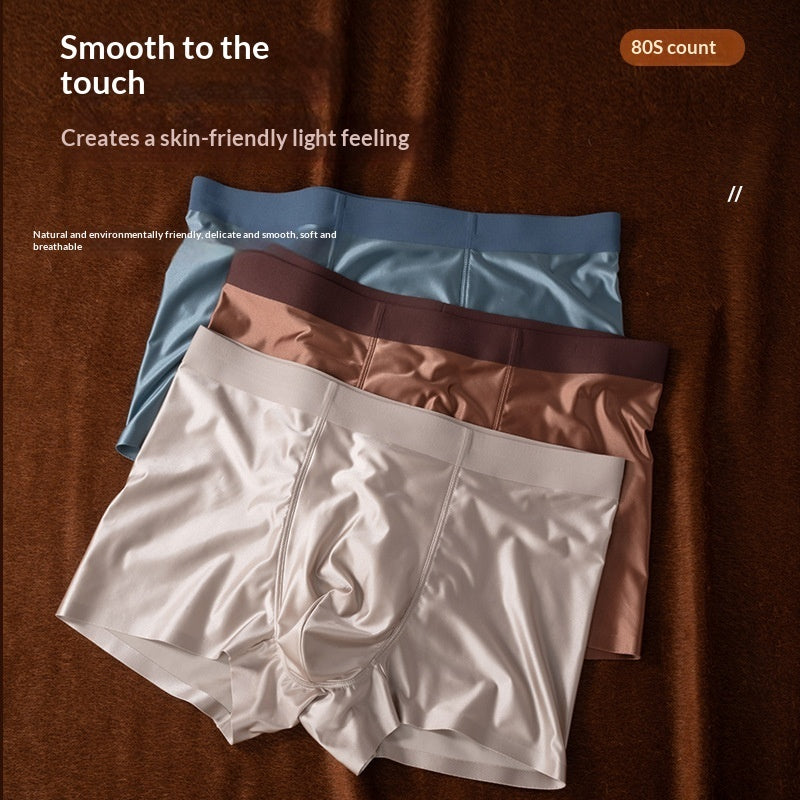 Light Luxury Satin Ice Silk High-End Silk Antibacterial Mens Underwear