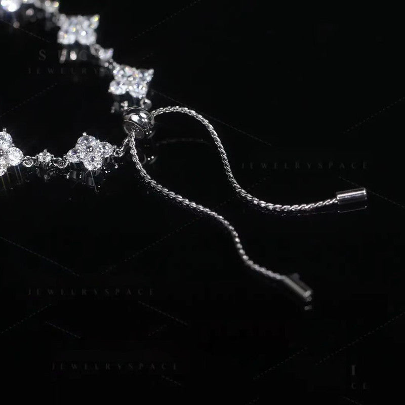 Micro Zircon Inlaid Flower Bracelet For Ladies