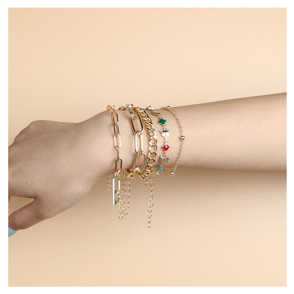 Fashion Ladies Alloy Multilayer Bracelet