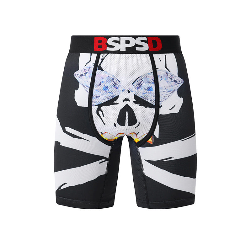 Digital Print Men's Boxer Briefs Casual Personality Shorts