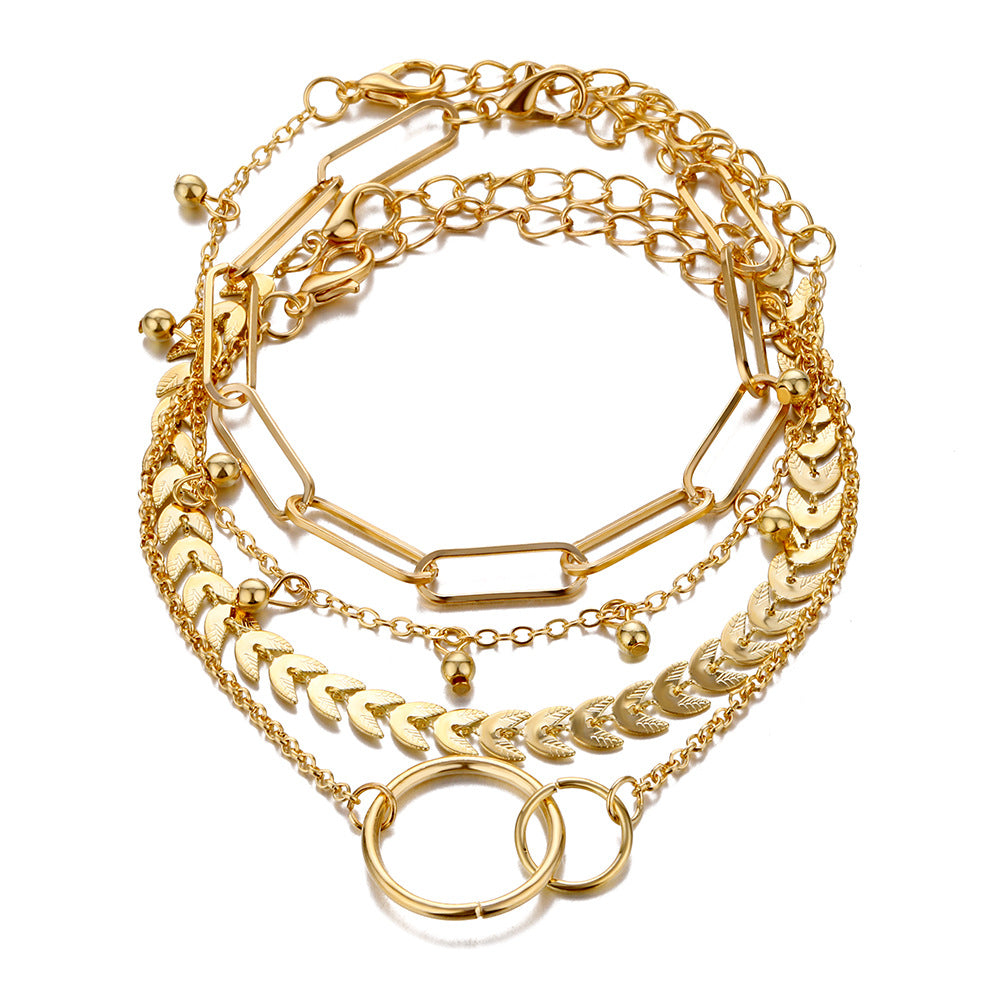 Ladies Vintage Twist Chain Combination Bracelet