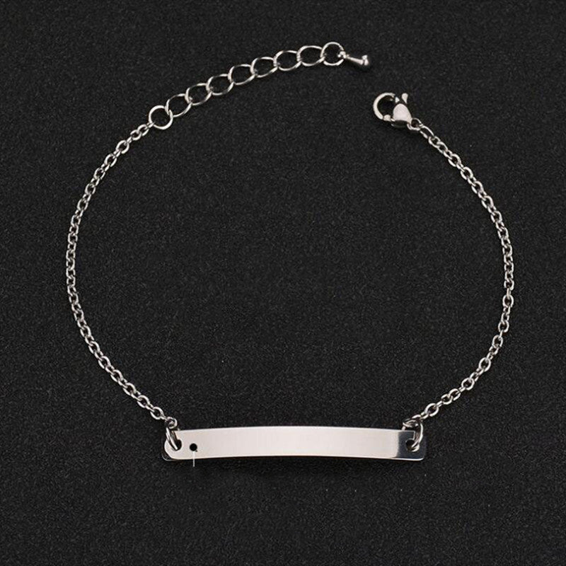 Ladies Bracelet Stainless Steel Bracelet With Lettering Curve
