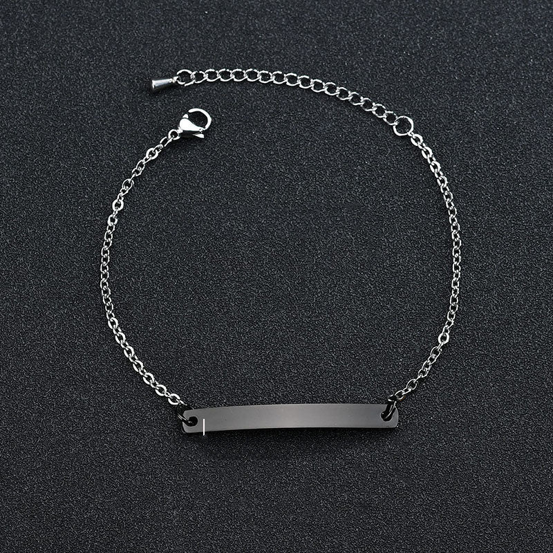 Ladies Bracelet Stainless Steel Bracelet With Lettering Curve