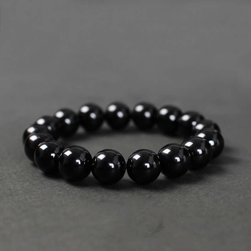 Black Agate Bracelet Transfer Beads For Men