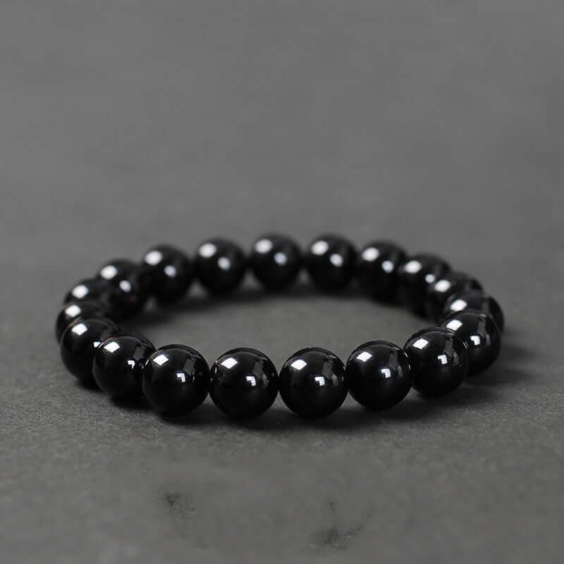 Black Agate Bracelet Transfer Beads For Men