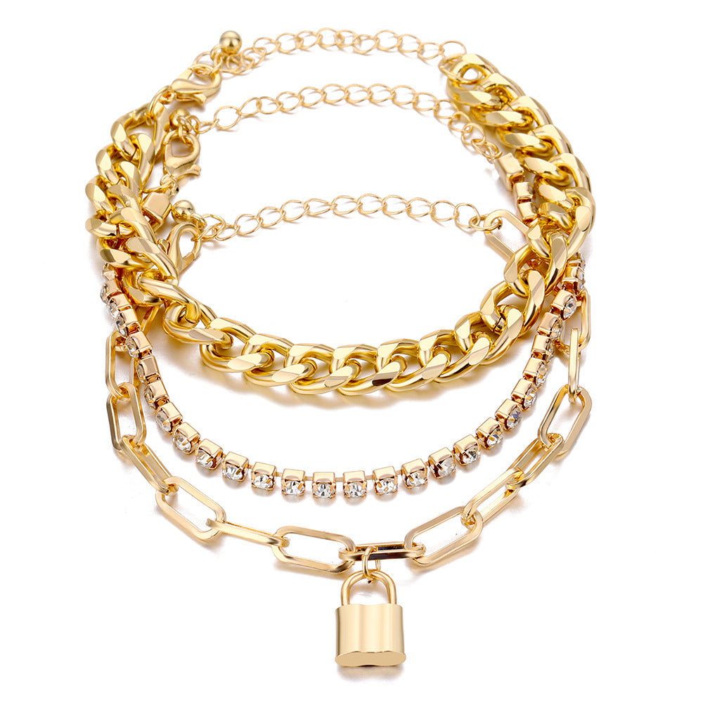 Ladies Vintage Twist Chain Combination Bracelet