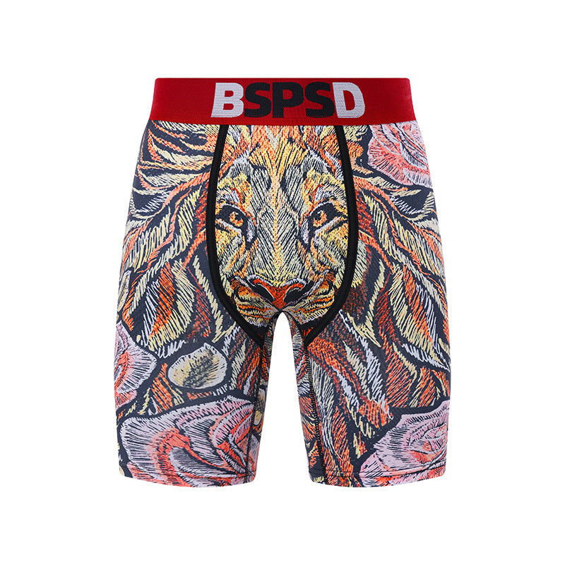 Digital Print Men's Boxer Briefs Casual Personality Shorts