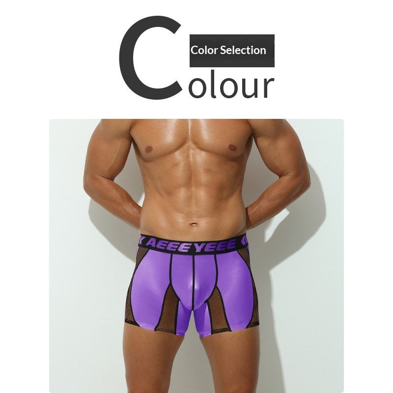 Mens Long Boxer Briefs Chafe-resistant Four-way Stretch Boxer Briefs Chafe-resistant