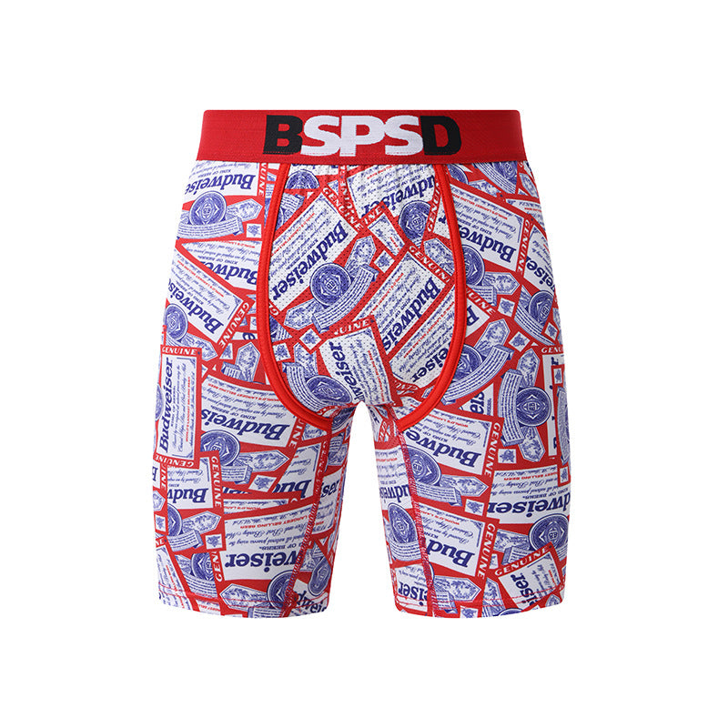 Digital Print Men's Boxer Briefs Casual Personality Shorts