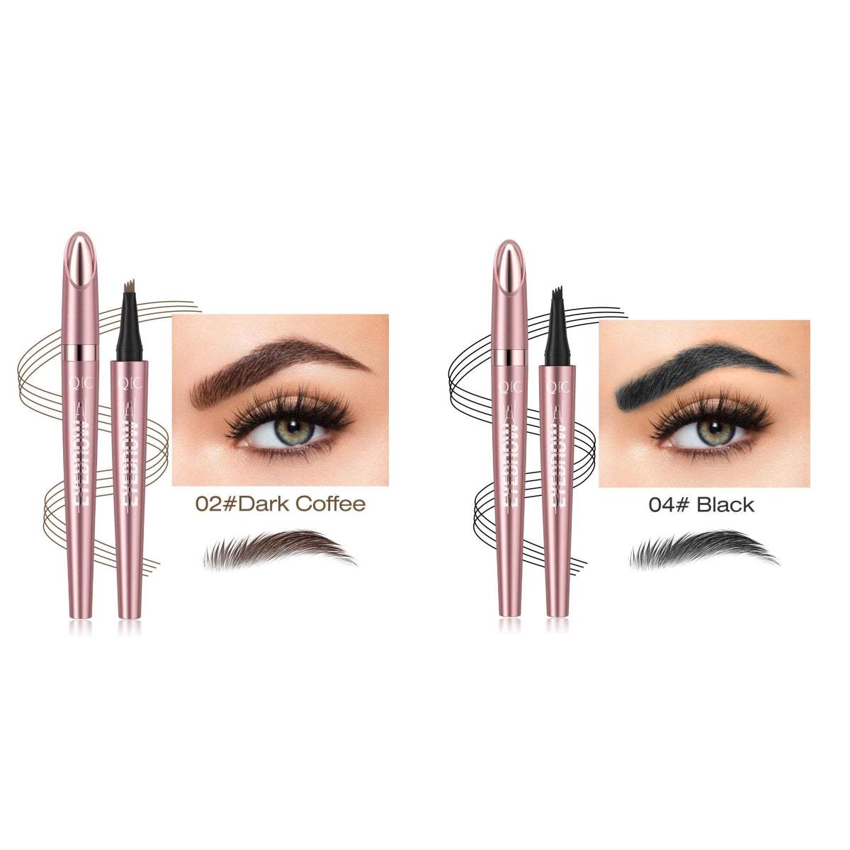 Waterproof And Smooth Not Smudge Four-fork Liquid Eyebrow Pencil