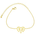 Ladies stainless steel elephant bracelet