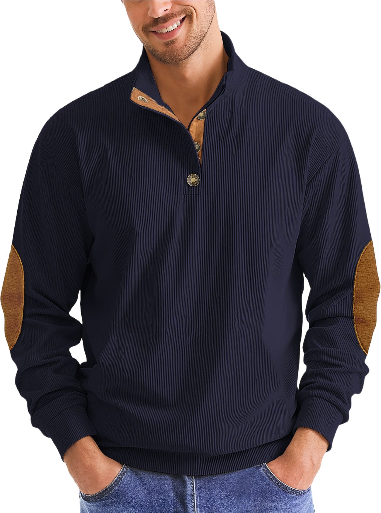 Autumn And Winter Outdoor Casual Stand-up Collar Long-sleeved Pullover Men's New Style