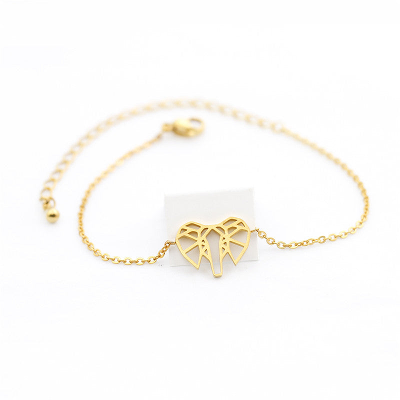 Ladies stainless steel elephant bracelet