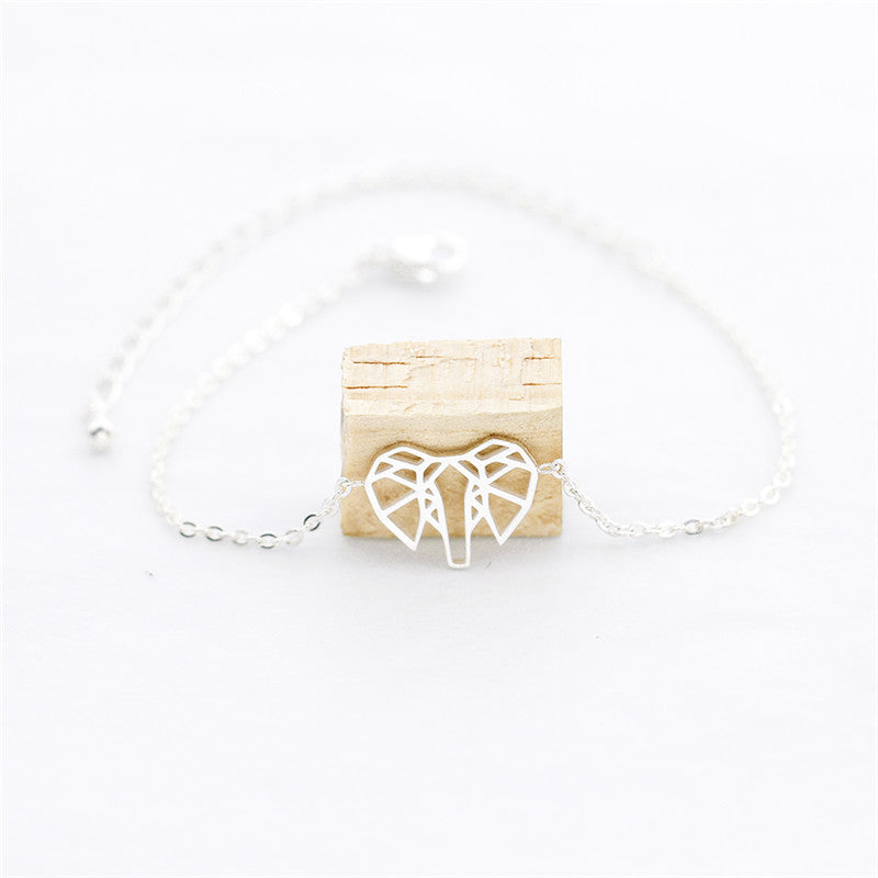 Ladies stainless steel elephant bracelet