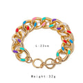 Rainbow Bracelet Aluminum Chain Ladies Bracelet