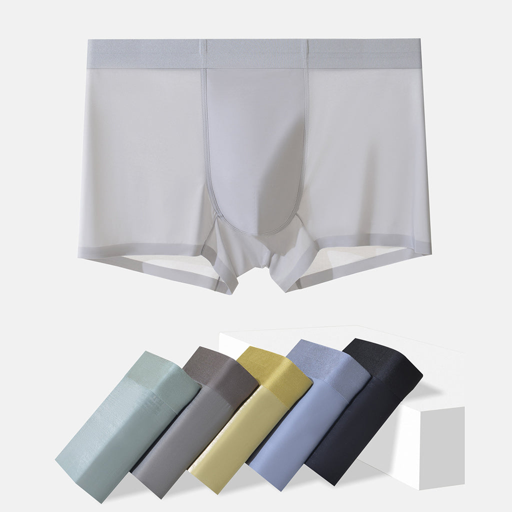 20D Nylon Seamless Quick-drying Boxer Briefs In Ice Silk Fabric