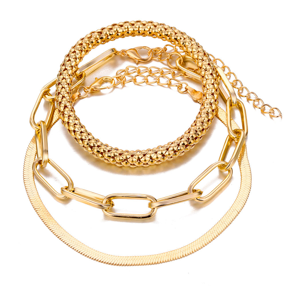 Ladies Vintage Twist Chain Combination Bracelet