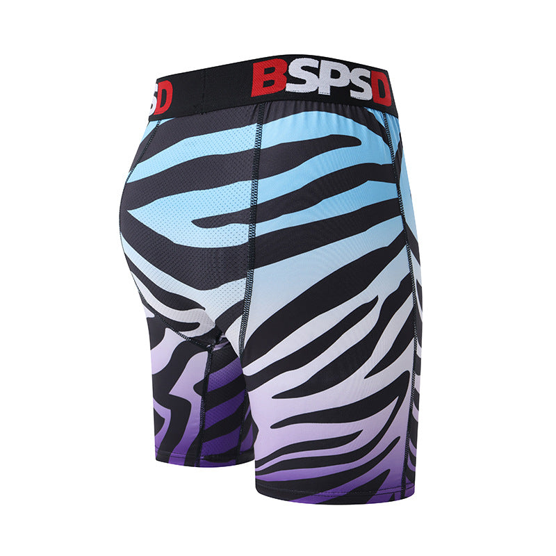 Digital Print Men's Boxer Briefs Casual Personality Shorts