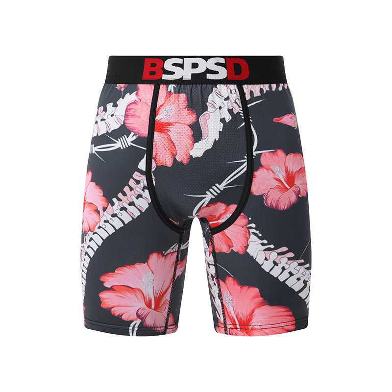Digital Print Men's Boxer Briefs Casual Personality Shorts