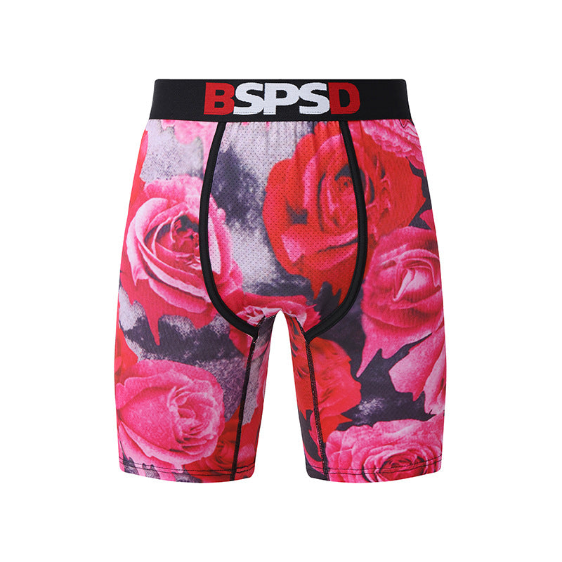 Digital Print Men's Boxer Briefs Casual Personality Shorts