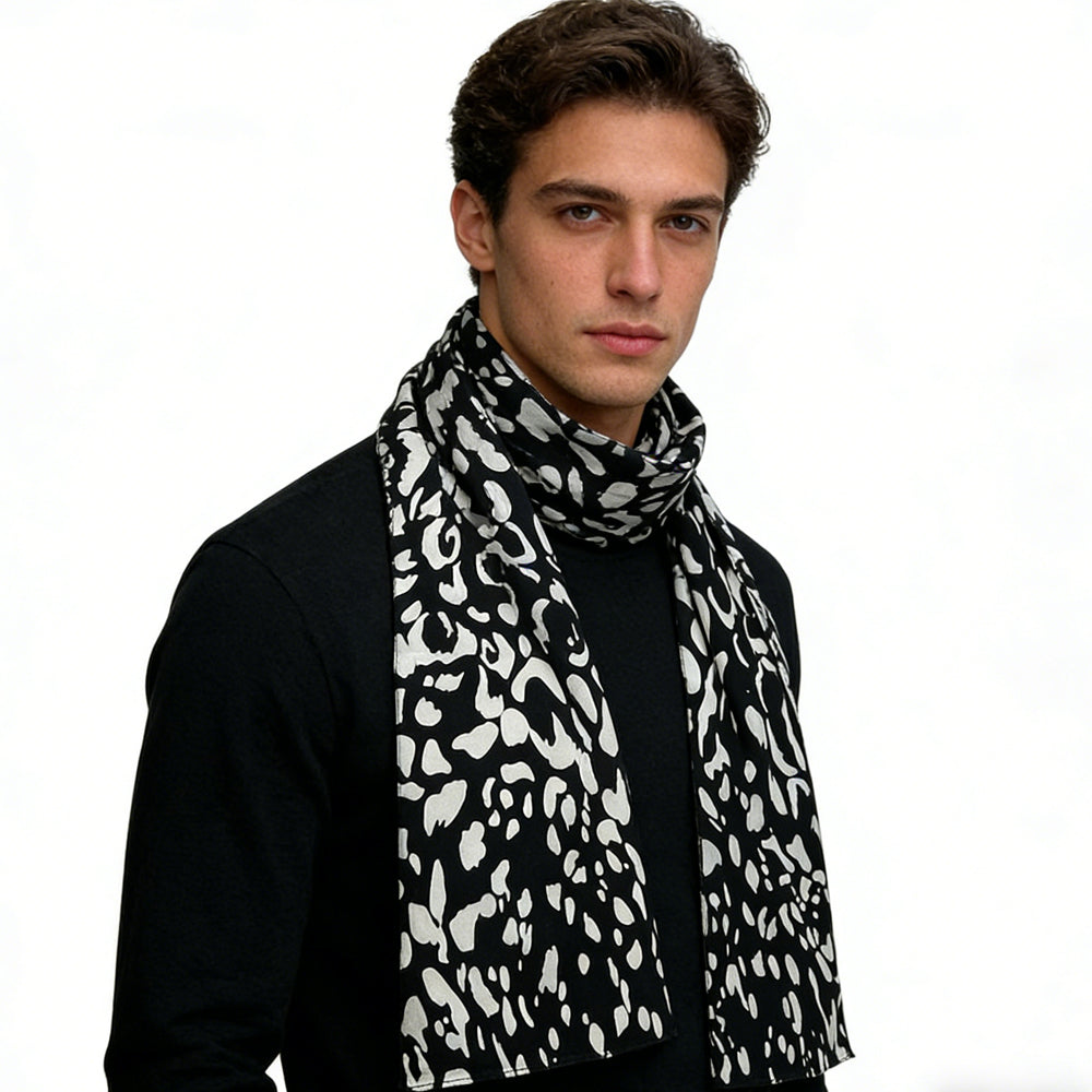 2pcs Abstract Long Scarf,Gallery Opening Bold Abstract Print Makes Artistic Statement,vacation,daily Life,evening Party,Office Appropriate Subtlety For Women Men