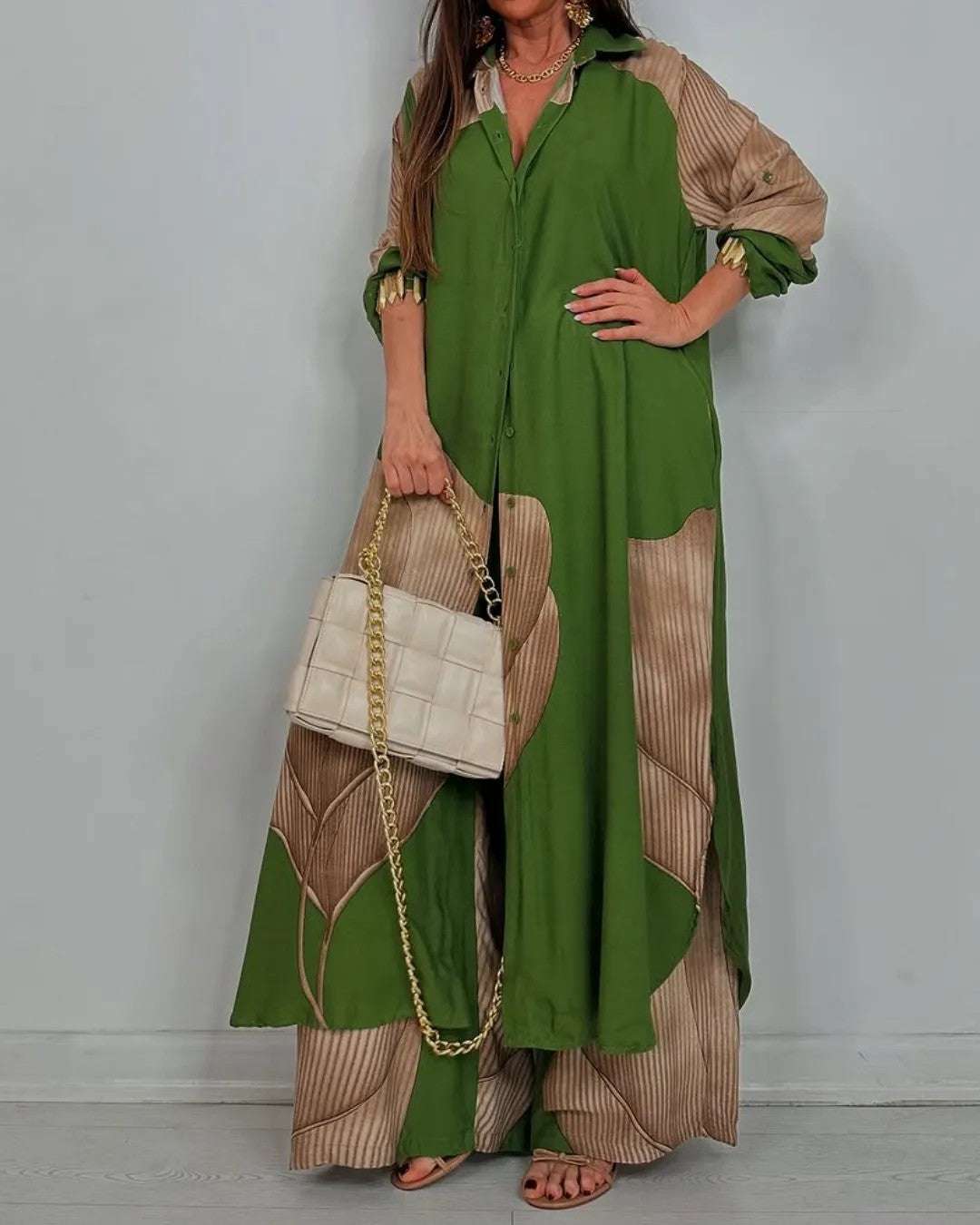 Women's Clothing Fashion Colorblock Loose Shirt
