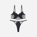 Glossy Mesh Hollow French Underwear Women