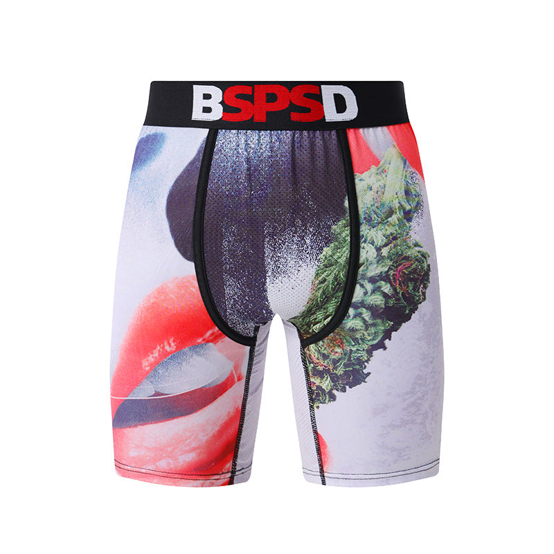Digital Print Men's Boxer Briefs Casual Personality Shorts