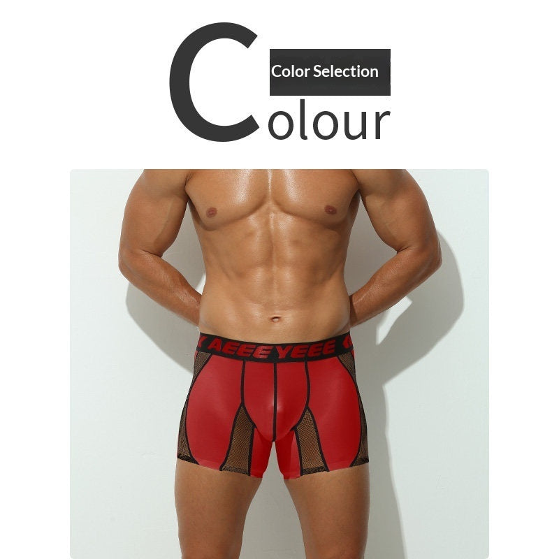 Mens Long Boxer Briefs Chafe-resistant Four-way Stretch Boxer Briefs Chafe-resistant