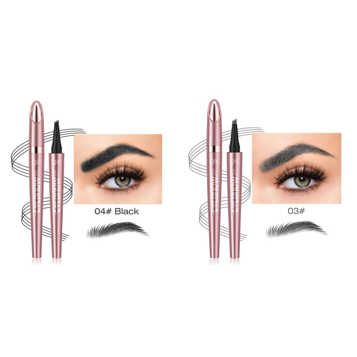 Waterproof And Smooth Not Smudge Four-fork Liquid Eyebrow Pencil