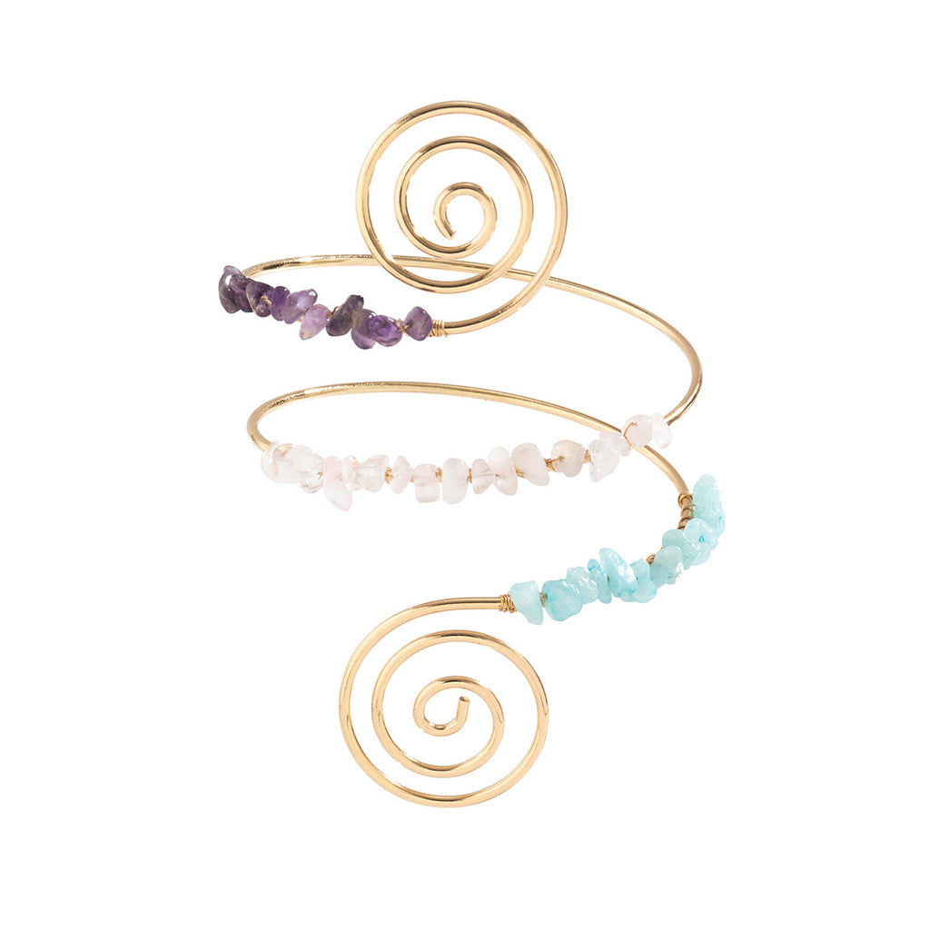 Gravel Ring Beaded Opening Bracelet