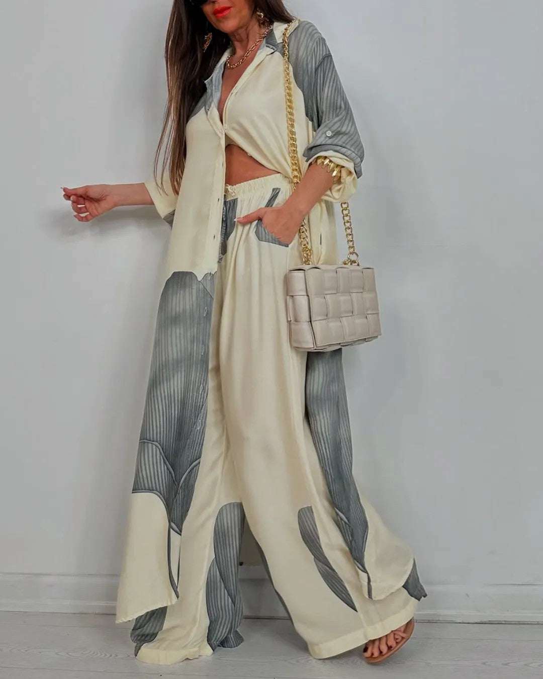 Women's Clothing Fashion Colorblock Loose Shirt