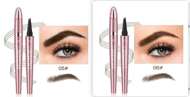 Waterproof And Smooth Not Smudge Four-fork Liquid Eyebrow Pencil