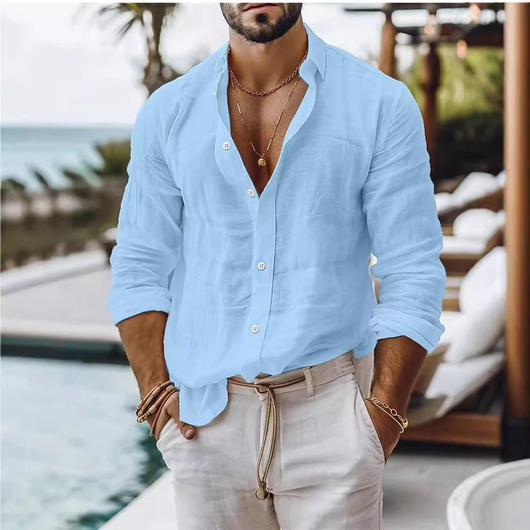 Men's Long-Sleeve Business-Casual Shirt
