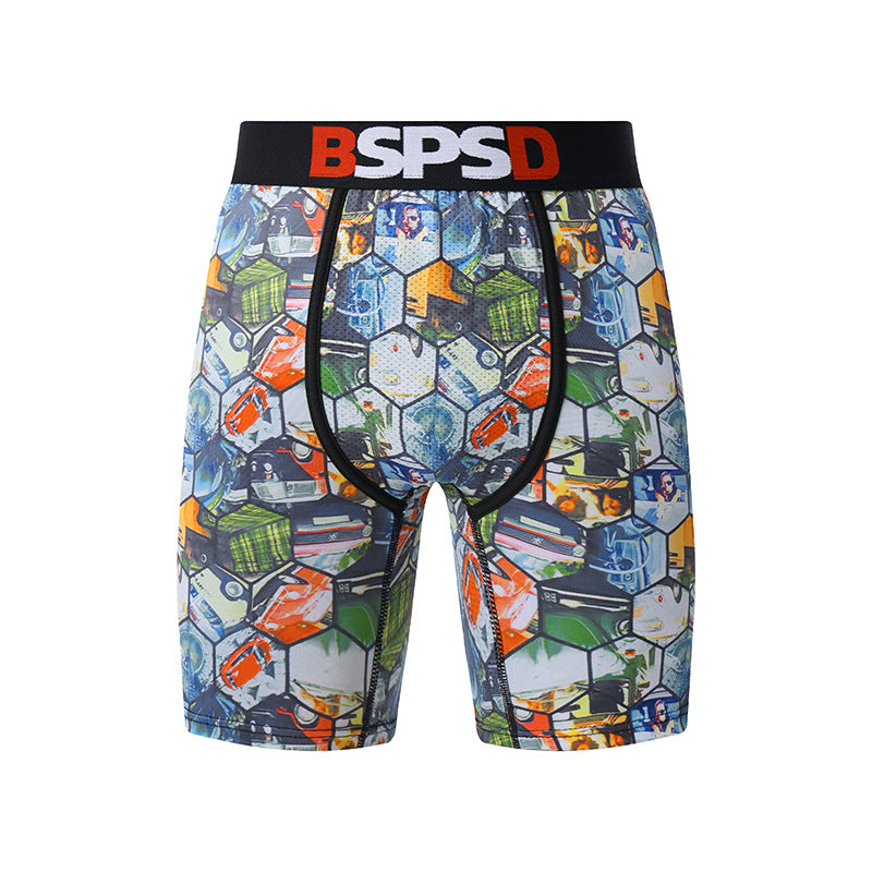 Digital Print Men's Boxer Briefs Casual Personality Shorts