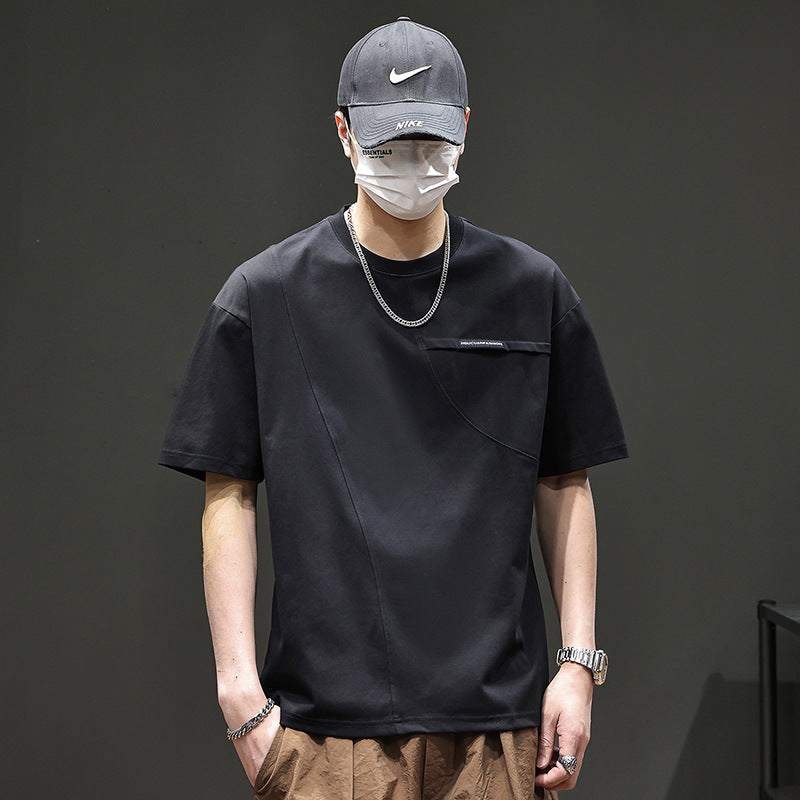 Summer Purple Short Sleeve T-shirt Men