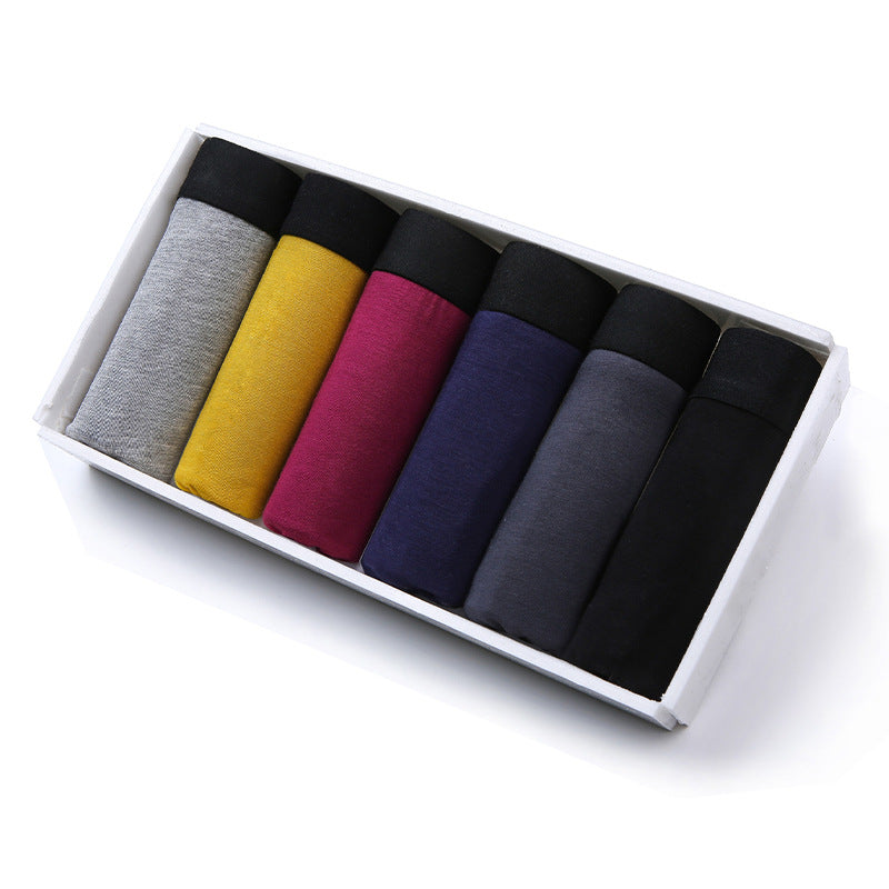 Men's Underwear Summer Boxer Briefs Breathable Four-Corner Style