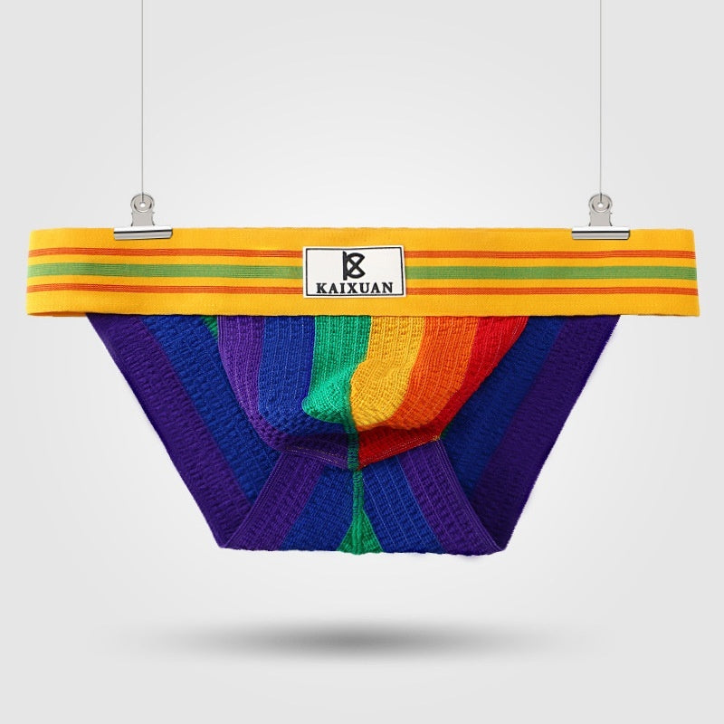 Summer New Trendy Men's High-cut Briefs Underwear Knitted Breathable