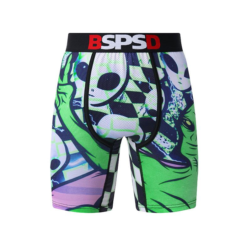Digital Print Men's Boxer Briefs Casual Personality Shorts