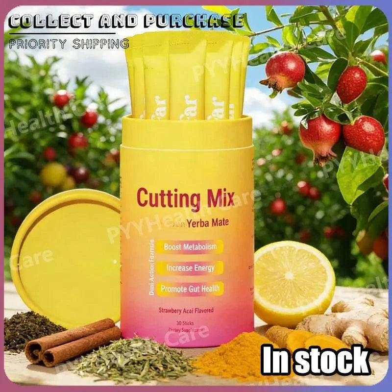 Strawberry Glow Energy Mix pouch with fresh strawberry and natural energy ingredients
