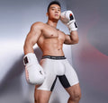 Mens Boxer Briefs Chafe-Resistant Crotch Summer Extended-Length Boxers Breathable Running Shorts