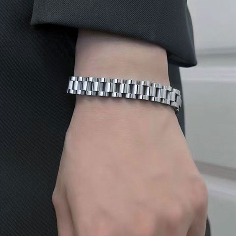 Stainless Steel Bracelet-style Wristband For Men And Women