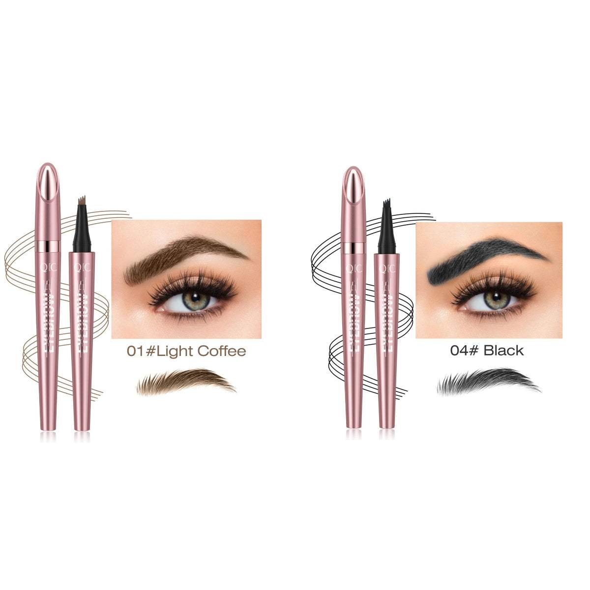 Waterproof And Smooth Not Smudge Four-fork Liquid Eyebrow Pencil