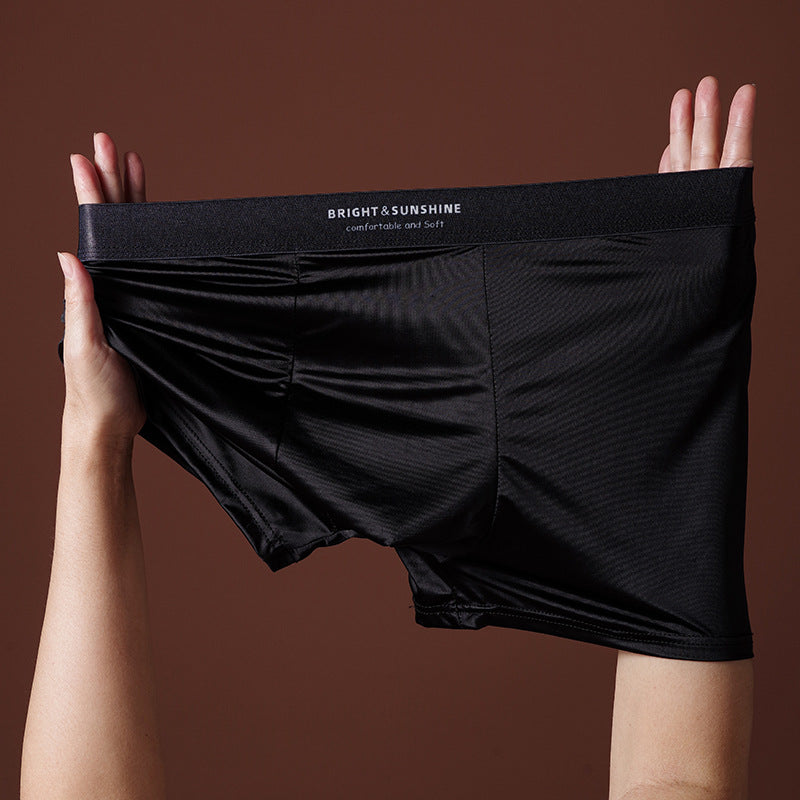 Mens Underwear 10A Antibacterial Crotch Boxer Briefs Breathable Smooth Seamless
