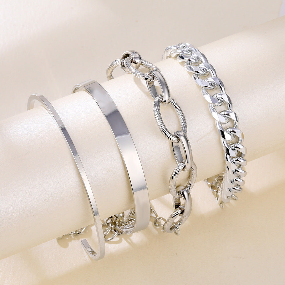 Ladies Vintage Twist Chain Combination Bracelet