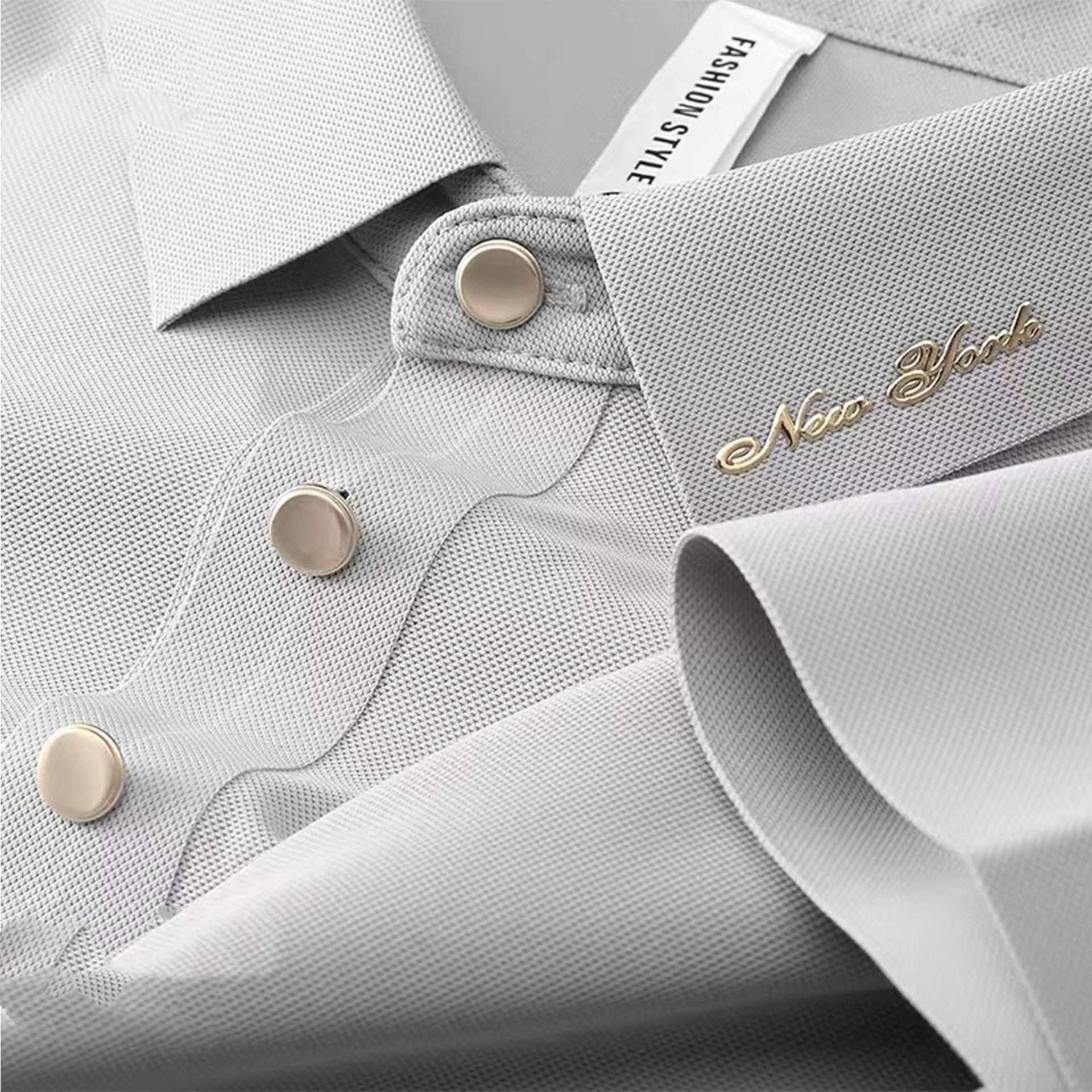 Summer Seamless Adhesive Ice Silk Polo Shirt Men