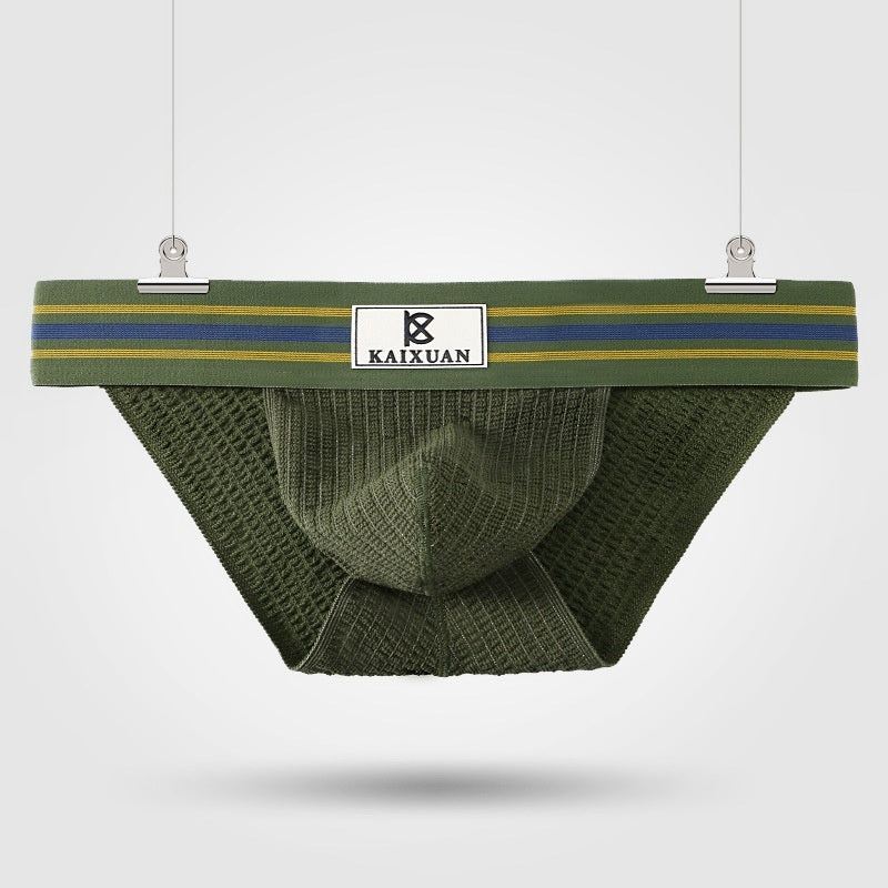 Summer New Trendy Men's High-cut Briefs Underwear Knitted Breathable
