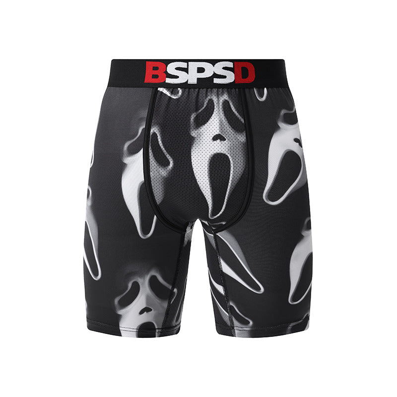 Digital Print Men's Boxer Briefs Casual Personality Shorts