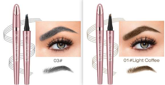 Waterproof And Smooth Not Smudge Four-fork Liquid Eyebrow Pencil