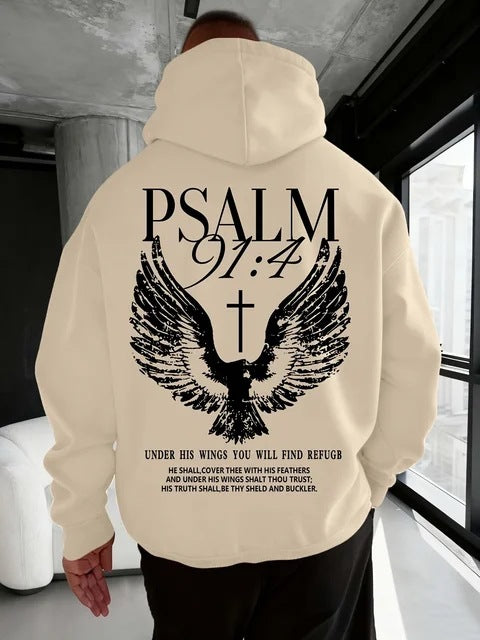 Casual Loose-fitting  Hooded Sweatshirt For Warmth